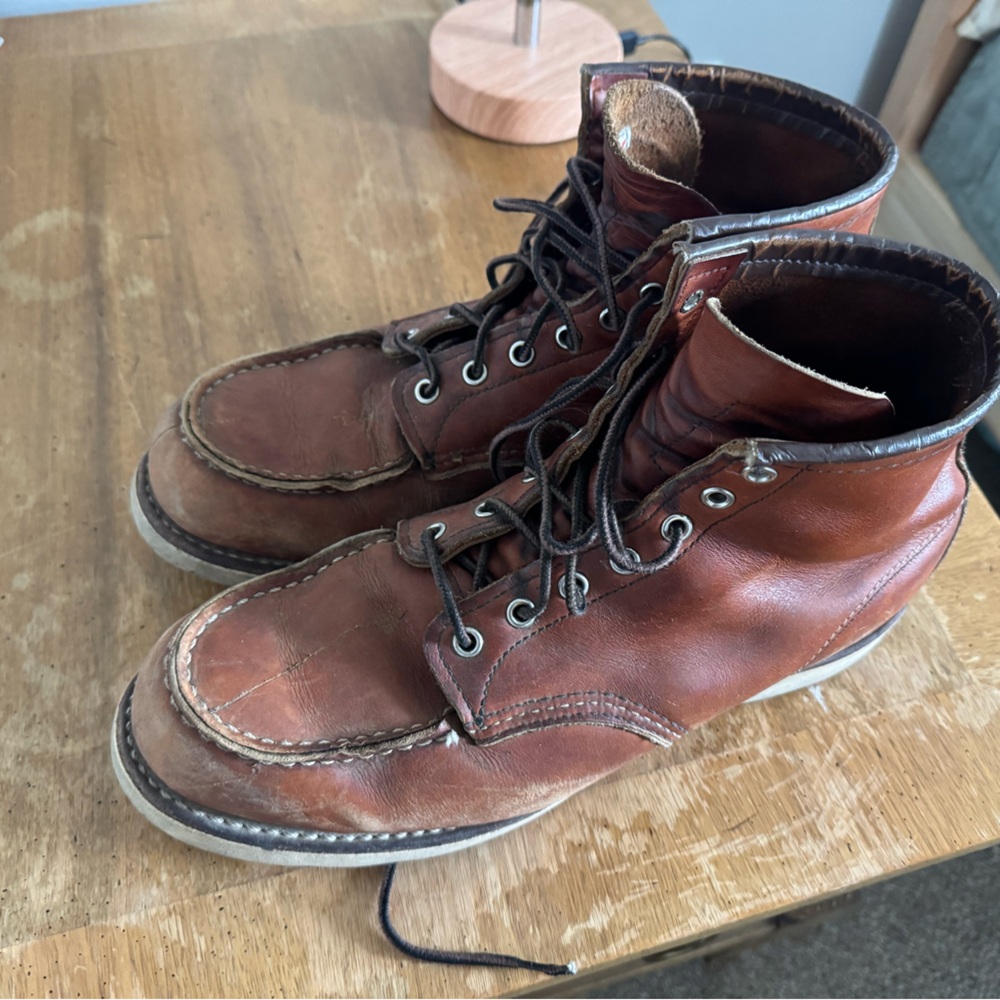 Red wing moc toe boots